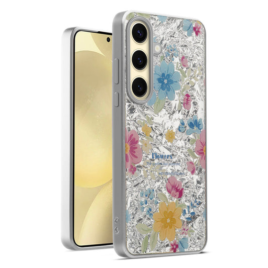 Shiny Foil Design Printed Back Case for Samsung S25 5G With Soft Edges with Glossy Semi-Hard Back
