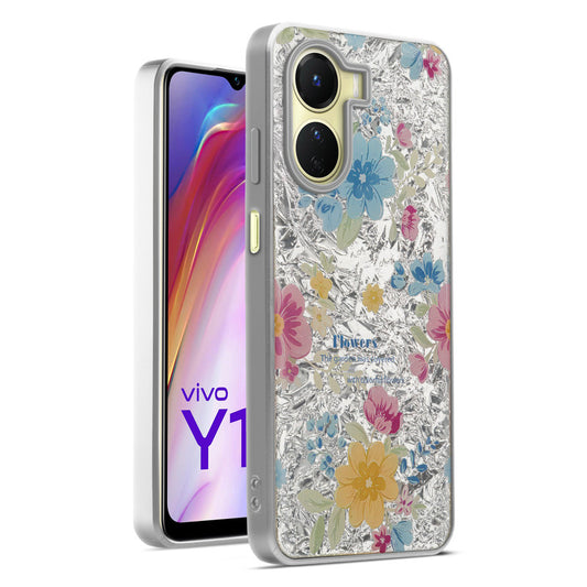 Shiny Foil Design Printed Back Case for Vivo Y16 With Soft Edges with Glossy Semi-Hard Back