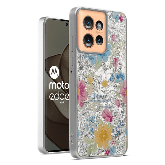 Shiny Foil Design Printed Back Case for Motorola Moto Edge 50 5G With Soft Edges with Glossy Semi-Hard Back