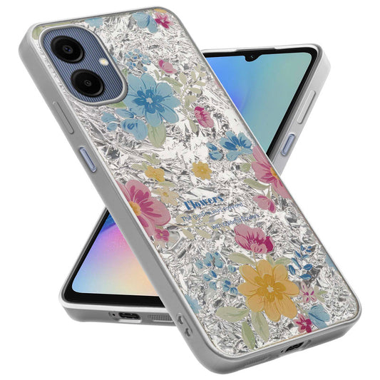 Shiny Foil Design Printed Back Case for Samsung A06 5G With Soft Edges with Glossy Semi-Hard Back