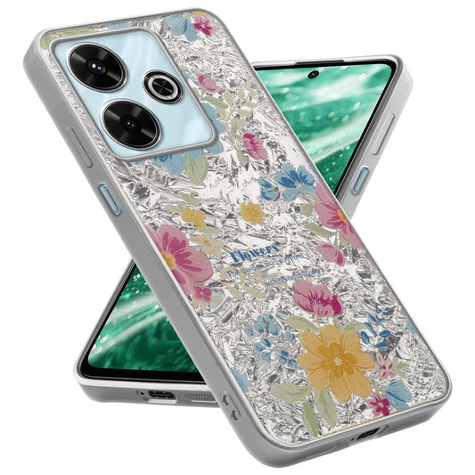 Shiny Foil Design Printed Back Case for Redmi 13 5G With Soft Edges with Glossy Semi-Hard Back