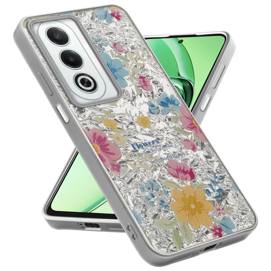 Shiny Foil Design Printed Back Case for Oppo K12x 5G With Soft Edges with Glossy Semi-Hard Back