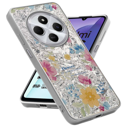 Shiny Foil Design Printed Back Case for Redmi 14C 5G With Soft Edges with Glossy Semi-Hard Back