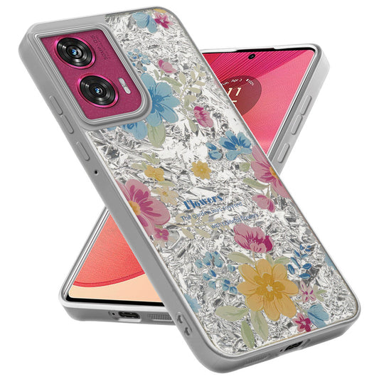 Shiny Foil Design Printed Back Case for Motorola Moto Edge 50 Fusion 5G With Soft Edges with Glossy Semi-Hard Back