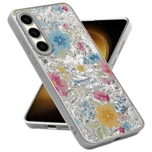 Shiny Foil Design Printed Back Case for Samsung S23 5G With Soft Edges with Glossy Semi-Hard Back