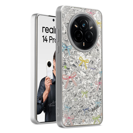 Shiny Foil Design Printed Back Case for Realme 14 Pro 5G With Soft Edges with Glossy Semi-Hard Back