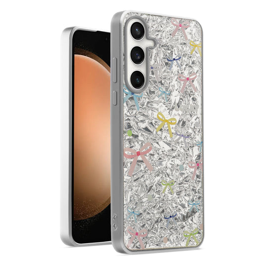 Shiny Foil Design Printed Back Case for Samsung S23 FE 5G With Soft Edges with Glossy Semi-Hard Back