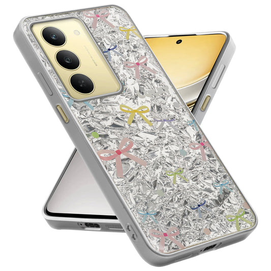 Shiny Foil Design Printed Back Case for Realme Narzo 80x 5G With Soft Edges with Glossy Semi-Hard Back