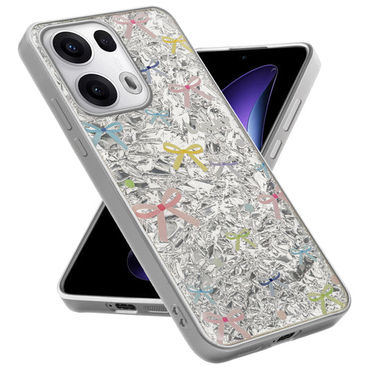 Shiny Foil Design Printed Back Case for Oppo Reno 13 Pro 5G With Soft Edges with Glossy Semi-Hard Back
