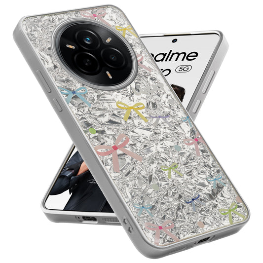 Shiny Foil Design Printed Back Case for Realme 14 Pro 5G With Soft Edges with Glossy Semi-Hard Back
