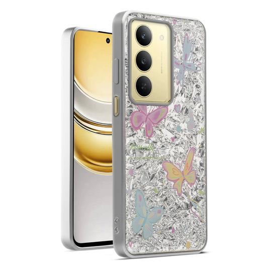 Shiny Foil Design Printed Back Case for Realme Narzo 80x 5G With Soft Edges with Glossy Semi-Hard Back