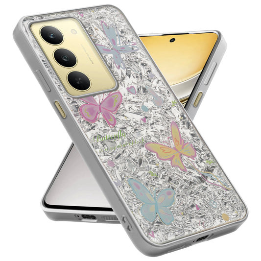 Shiny Foil Design Printed Back Case for Realme Narzo 80x 5G With Soft Edges with Glossy Semi-Hard Back