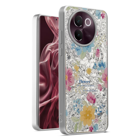 Shiny Foil Design Printed Back Case for Vivo V30e 5G With Soft Edges with Glossy Semi-Hard Back