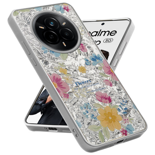 Shiny Foil Design Printed Back Case for Realme 14 Pro 5G With Soft Edges with Glossy Semi-Hard Back