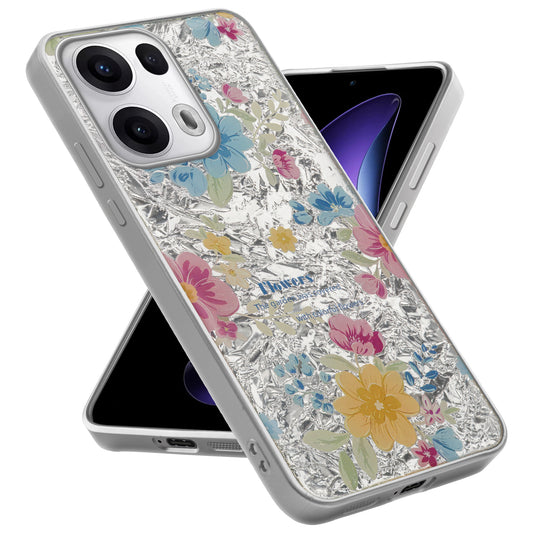 Shiny Foil Design Printed Back Case for Oppo Reno 13 Pro 5G With Soft Edges with Glossy Semi-Hard Back