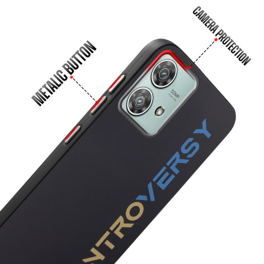 Rugged Hard Back Printed Case For Motorola Moto Edge 40 Neo 5G with Metal Ring Camera Protection and Buttons