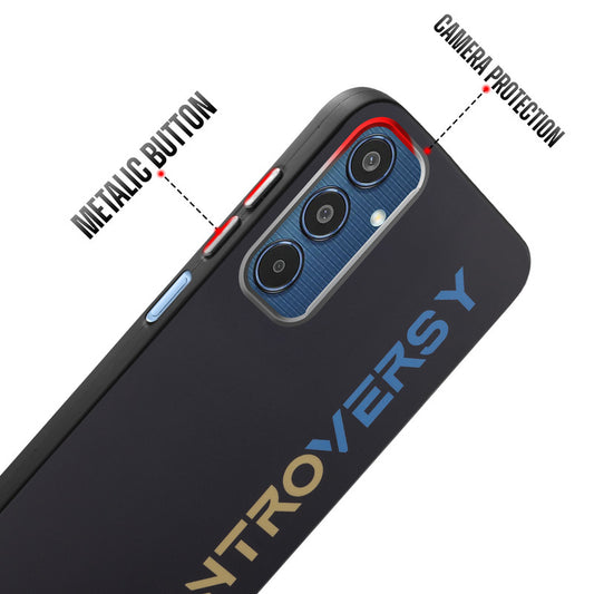 Rugged Hard Back Printed Case For Samsung M35 5G with Metal Ring Camera Protection and Buttons
