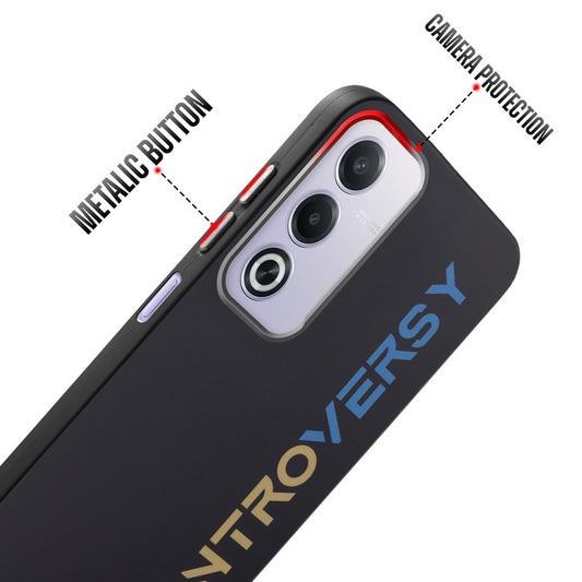 Rugged Hard Back Printed Case For Oppo A3 Pro 5G with Metal Ring Camera Protection and Buttons