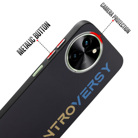 Rugged Hard Back Printed Case For Vivo T3x 5G with Metal Ring Camera Protection and Buttons