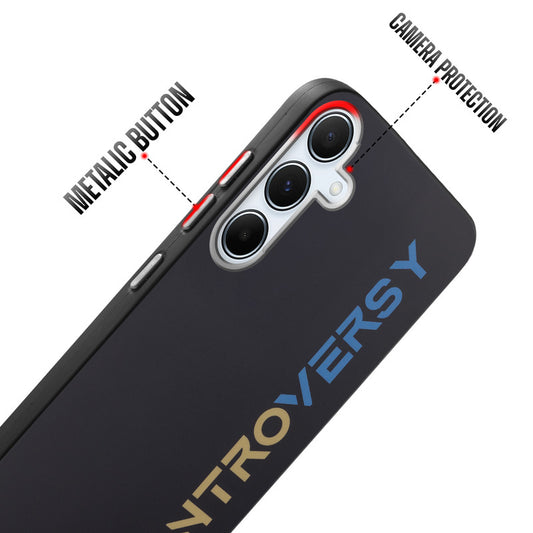 Rugged Hard Back Printed Case For Samsung A55 5G with Metal Ring Camera Protection and Buttons