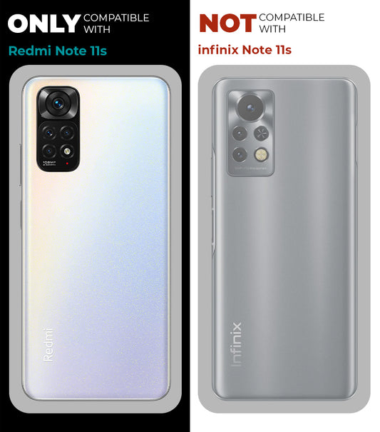 Rugged Hard Back Printed Case For Redmi Note 11s with Metal Ring Camera Protection and Buttons