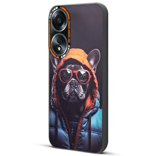 Dark Elegant Wild Creatures Printed Back Cases For Oppo A58 4G