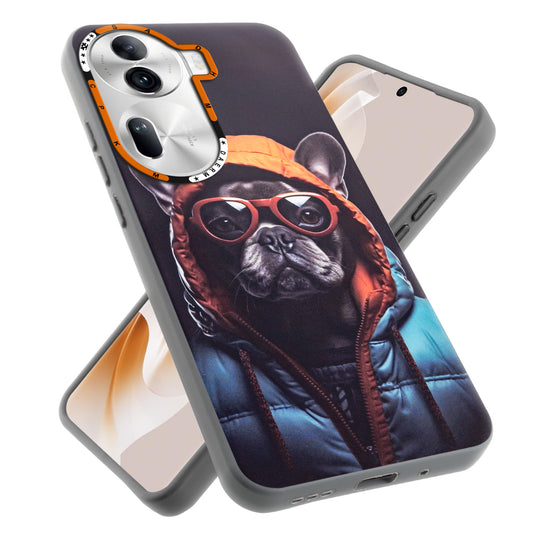 Dark Aesthetic Wild Animal Printed Back Cases For Oppo Reno 11 Pro 5G
