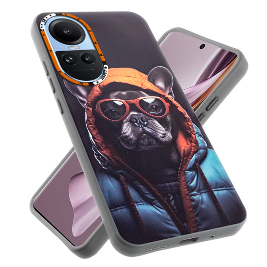 Dark Aesthetic Wild Animal Printed Back Cases For Oppo Reno 10 5G