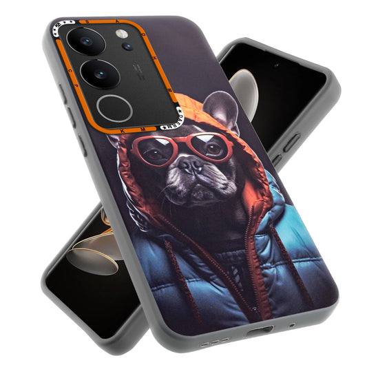 Dark Aesthetic Wild Animal Printed Back Cases For Vivo V29 5G