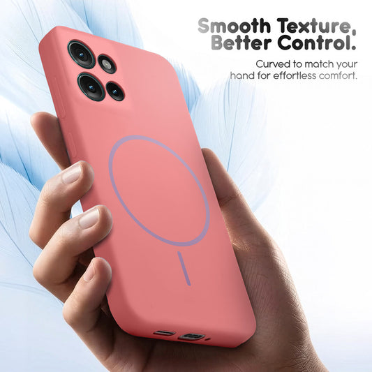 Cloud Feel Silicone Case for Motorola Moto Edge 50 5G – Supports Wireless Charging