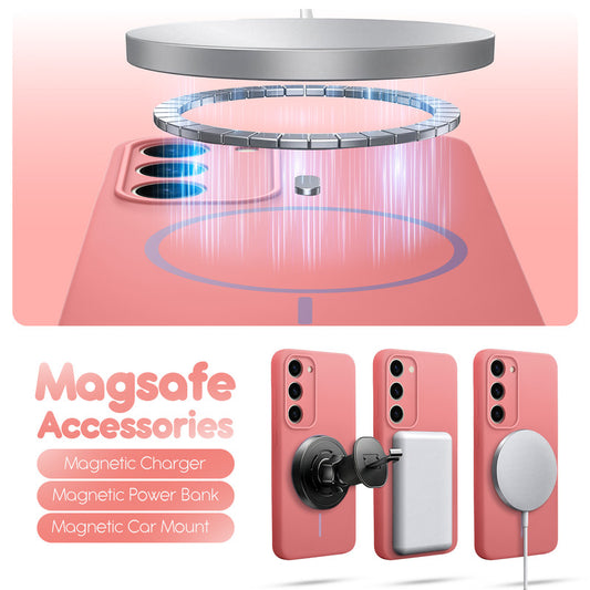 Cloud Feel Silicone Case for Samsung S23 5G – Supports Wireless Charging