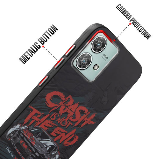 Rugged Hard Back Printed Case For Motorola Moto Edge 40 Neo 5G with Metal Ring Camera Protection and Buttons