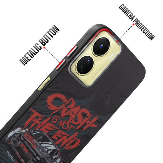 Rugged Hard Back Printed Case For Vivo Y56 5G with Metal Ring Camera Protection and Buttons
