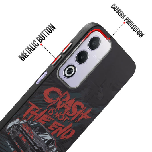 Rugged Hard Back Printed Case For Oppo A3 Pro 5G with Metal Ring Camera Protection and Buttons