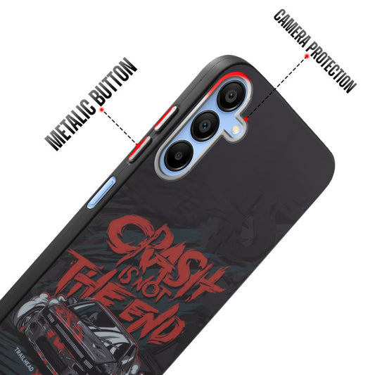 Rugged Hard Back Printed Case For Samsung A15 5G with Metal Ring Camera Protection and Buttons