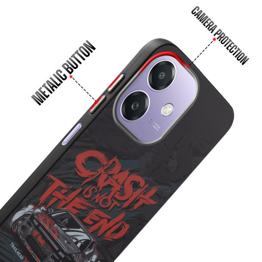Rugged Hard Back Printed Case For Oppo A3x 5G with Metal Ring Camera Protection and Buttons