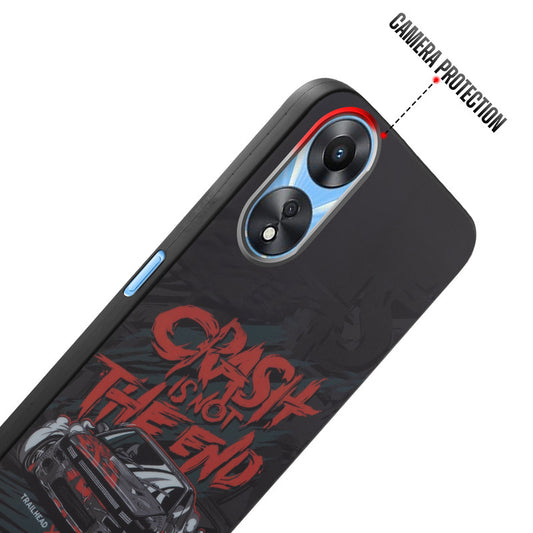 Rugged Hard Back Printed Case For Oppo A78 5G with Metal Ring Camera Protection and Buttons