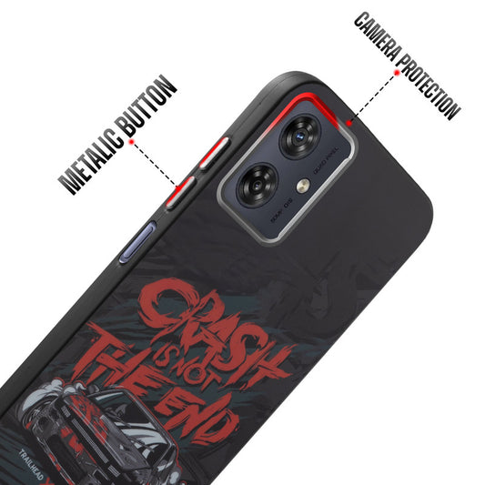 Rugged Hard Back Printed Case For Motorola Moto G54 5G with Metal Ring Camera Protection and Buttons