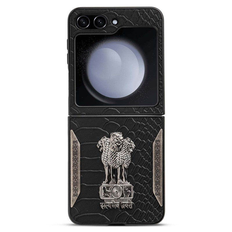 Designer Back Case Inspired by Satyamev Jayate, Textured Surface & Soft Inner Fabric for Samsung Z Flip 5