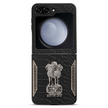 Designer Back Case Inspired by Satyamev Jayate, Textured Surface & Soft Inner Fabric for Samsung Z Flip 5
