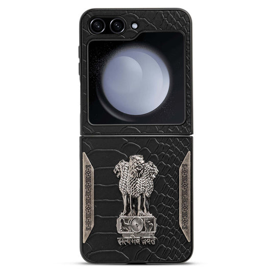 Designer Back Case Inspired by Satyamev Jayate, Textured Surface & Soft Inner Fabric for Samsung Z Flip 5