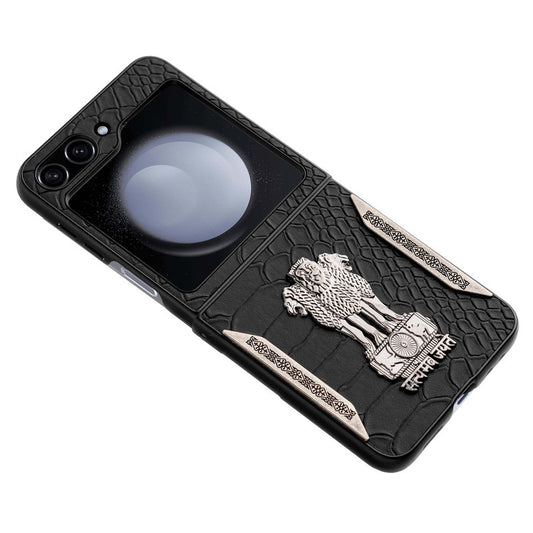 Designer Back Case Inspired by Satyamev Jayate, Textured Surface & Soft Inner Fabric for Samsung Z Flip 5
