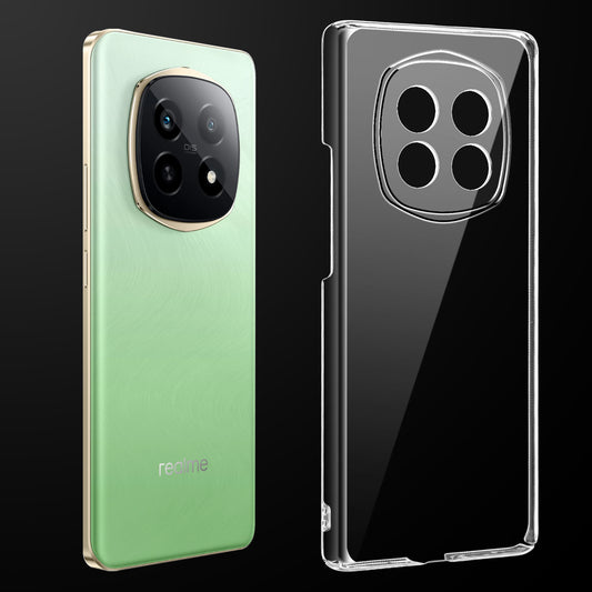 Transparent anti-yellow hard back case fitted on Realme P2 Pro 5G showing full back coverage and camera protection