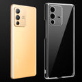 Transparent anti-yellow hard back case fitted on Vivo V23 Pro 5G showing full back coverage and camera protection