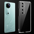 Transparent anti-yellow hard back case fitted on Vivo V40 Pro 5G showing full back coverage and camera protection