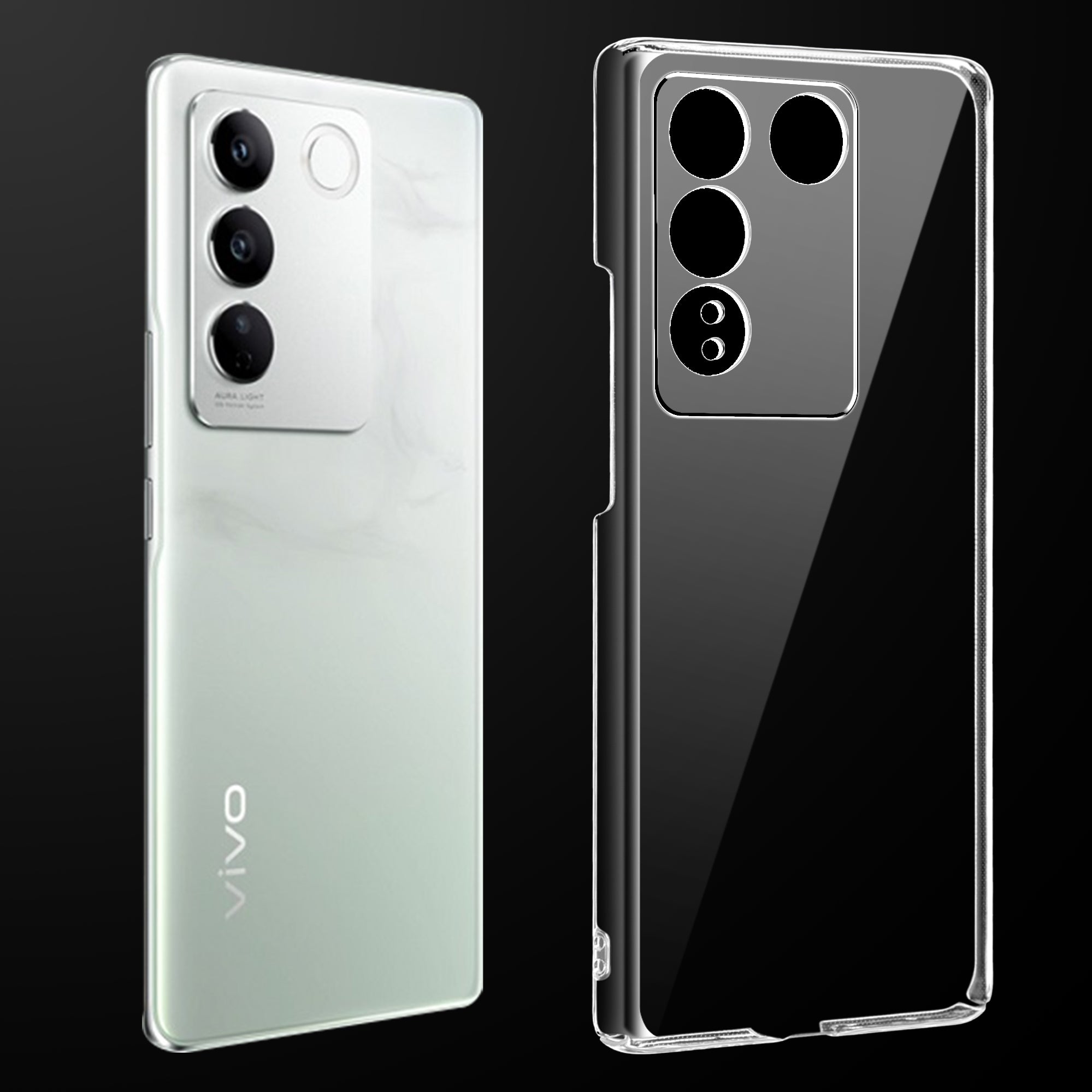 Crystal Clear Hard Back Anti-Yellowing Phone Case For Vivo V27 5G