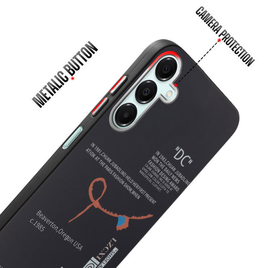 Rugged Hard Back Printed Case For Samsung A16 5G with Metal Ring Camera Protection and Buttons