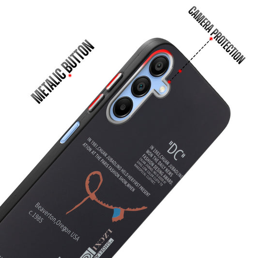 Rugged Hard Back Printed Case For Samsung A15 5G with Metal Ring Camera Protection and Buttons