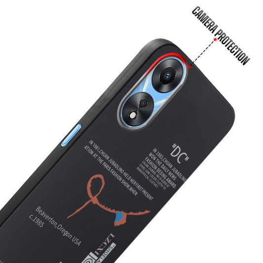Rugged Hard Back Printed Case For Oppo A78 5G with Metal Ring Camera Protection and Buttons