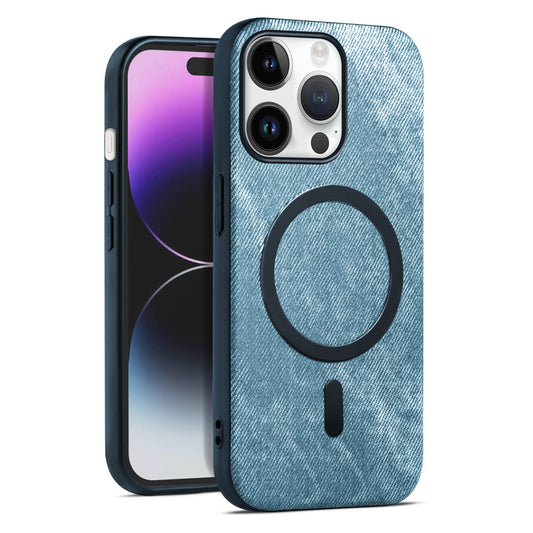 Classic Denim Finish Back Case For Apple iPhone 14 Pro Max With MagSafe Support